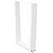 Gambe Per Tavolo Pranzo A V 2 Pz Bianco 60x(72-73,3)cm Acciaio - Foto miniatura 3