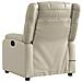 Poltrona Massaggiante Elettrica Reclinabile Crema Similpelle - Foto miniatura 5