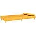 Divano Letto a 2 Posti con 2 Cuscini Giallo in Tessuto - Foto miniatura 6