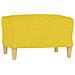 Set di Divani 4 pz con Cuscini Giallo Chiaro in Tessuto - Foto miniatura 6