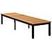 Lettino Prendisole Nero 200x55x35 cm in Legno di Acacia - Foto miniatura 4