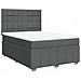 Giroletto a Molle con Materasso Grigio Scuro 160x200 cm Tessuto - Foto miniatura 3