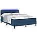 Letto a Molle con Materasso & LED Blu 140x190 cm Tessuto - Foto miniatura 1