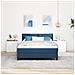 Letto a Molle con Materasso & LED Blu 140x190 cm Tessuto - Foto miniatura 5