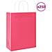 Sacchetti di Carta 250 pz con Manici Rosa 26x12x35 cm - Foto miniatura 1