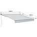 Tenda Saule 3,5 × 3m - Tessuto Antracite E Struttura Grigia - Foto miniatura 2