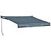 Tenda Saule 3,5 × 3m - Tessuto Antracite E Struttura Grigia - Foto miniatura 1