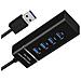 Splitter Hub Usb 3.0 Con Indicatore Led, Trasferimento Dati Ad Alta Velocità A 4 Porte, Cavo Da 1,2 M - Nero - Foto miniatura 2