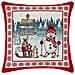Federa Cuscino Arredo Casa Fodera Tessuto Cinigliato Fantasie Natalizie Made Italy 40x60 Polo Nord - Foto miniatura 1