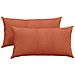 Cuscini da Divano 2 pcs Rosso Arancio 80 x 40 cm - Foto miniatura 1