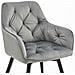 Sedia girevole in velluto LUKK360 - Gambe grigio argento / nere x 2 - Foto miniatura 8