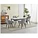Sedia girevole in velluto LUKK360 - Gambe grigio argento / nere x 2 - Foto miniatura 9