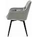 Sedia girevole in velluto LUKK360 - Gambe grigio argento / nere x 2 - Foto miniatura 6