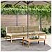 Divani Centrali Pallet Giardino 2pz con Cuscini Massello Acacia - Foto miniatura 2