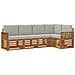 Set divani con cuscino 5 pcs Grigio Naturale e Chiaro - Foto miniatura 1