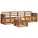 Set divani 5 pcs Naturale Legno di Acacia Massello - Foto miniatura 3