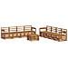 Set divani 9 pcs Naturale Legno di Acacia Massello - Foto miniatura 1