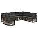 Set Divano da Giardino 10 pcs Grigio polyrattan - Foto miniatura 1
