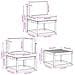 Set di divani da esterno 7 pcs Bianco e Beige Poliestere - Foto miniatura 9
