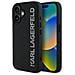 Custodia Nera Lucida Per Iphone 16 Di Karl Lagerfeld Con Gomma 3d - Foto miniatura 1