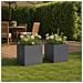 Vaso da giardino 2 pz Antracite 25 x 25 x 25 cm - Foto miniatura 2