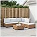 6 pz Set Lounge in Rattan con Cuscini GENDT Rattan naturale - Foto miniatura 3