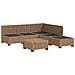6 pz Set Lounge in Rattan con Cuscini GENDT Rattan naturale - Foto miniatura 6