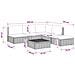 6 pz Set Lounge in Rattan con Cuscini GENDT Rattan naturale - Foto miniatura 10