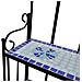 Supporto Esibizione Piante Modello Mosaico Blu E Bianco - Foto miniatura 5
