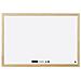 Lavagna Magnetica Bianca Budget Con Cornice In Legno, Superficie Speciale Cancellabile A Secco, 800 X 600 Mm - Foto miniatura 1