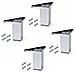 2039625 Piede Con Viti Di Fissaggio Per Mobile, Verniciato Alluminio, H 80mm, Set Di 4 Pezzi - Foto miniatura 1