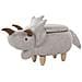 Pouf Contenitore In Tessuto Grigio Chiaro Triceratops - Foto miniatura 5