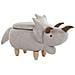 Pouf Contenitore In Tessuto Grigio Chiaro Triceratops - Foto miniatura 12