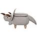 Pouf Contenitore In Tessuto Grigio Chiaro Triceratops - Foto miniatura 10