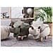 Pouf Contenitore In Tessuto Grigio Chiaro Triceratops - Foto miniatura 1