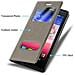 Custodia Compatibile Con Huawei P7 In Bruno Pietra - Coperchio Protettivo Con Chiusura Magnetica, Funzione Stand E 2 Finestre Di Visualizzazione - Foto miniatura 6