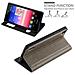 Custodia Compatibile Con Huawei P7 In Bruno Pietra - Coperchio Protettivo Con Chiusura Magnetica, Funzione Stand E 2 Finestre Di Visualizzazione - Foto miniatura 7