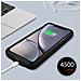 Cover Iphone Xr Protezione Rigida 2 In 1 Batteria 4500mah Nero - Foto miniatura 5