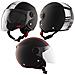 Moto Casco Jet Parasole Visiera Omologato Ece Nero Grafica Bianca Arancione Xl - Foto miniatura 1