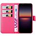 Custodia Compatibile Con Sony Xperia 1 Ii (2. Version) In Rosa Vivo - Coperchio Protettiva Con Chiusura Magnetica, Funzione Stand E Tasca Per Le Carte - Foto miniatura 6