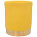 Pouf Salotto Camera Rotondo Imbottito Modello Cilindro Velvet In Tinta Unita Pouf Senape - Foto miniatura 1