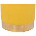 Pouf Salotto Camera Rotondo Imbottito Modello Cilindro Velvet In Tinta Unita Pouf Senape - Foto miniatura 4