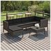 Set Divani Da Giardino 7 Pz Con Cuscini In Polyrattan Grigio - Foto miniatura 1