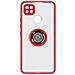 Cover Xiaomi Redmi 10a Bimateria Anello Metallico Supporto Rossa - Foto miniatura 1