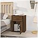 Comodino Rovere Marrone 50x36x60 Cm Legno Multistrato - Foto miniatura 3