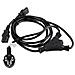 Cavo Di Alimentazione Ca-c13c-13cc-0018-bk Schuko Cee 7/7 Femmina A 2x Iec320 C13 2 M - Foto miniatura 2