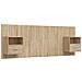 Testiera Letto Con Comodini In Legno Multistrato Rovere Sonoma - Foto miniatura 2