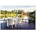 Tavolo Da Esterno Agrigento, Tavolo Quadrato Da Giardino, Tavolino Fisso Effetto Rattan, 100% Made In Italy, 80x80h72 Cm, Bianco - Foto miniatura 1