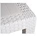 Tavolo Da Esterno Agrigento, Tavolo Quadrato Da Giardino, Tavolino Fisso Effetto Rattan, 100% Made In Italy, 80x80h72 Cm, Bianco - Foto miniatura 4