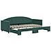 Divano Letto Con Letto Estraibile Verde Scuro 80x200cm Velluto - Foto miniatura 1